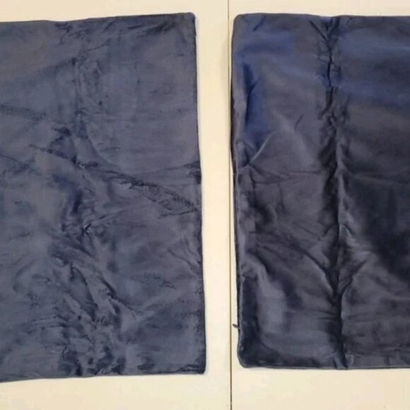 Velvet Throw Pillow Covers Blue 18" x 18" New In Box - Picture 2 of 2